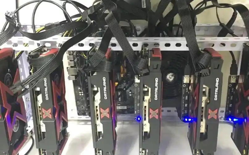 A close-up view of high-performance mining machines